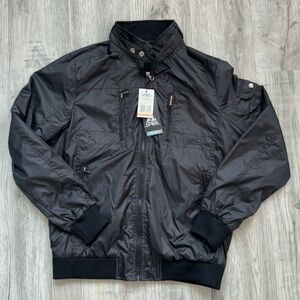 NWT Aspire by Galaxy Waterproof Black Jacket for Men Sz M